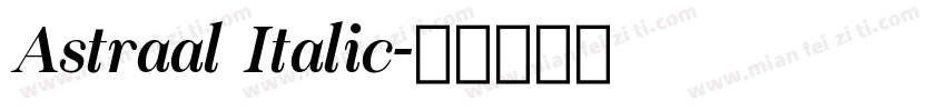 Astraal Italic字体转换